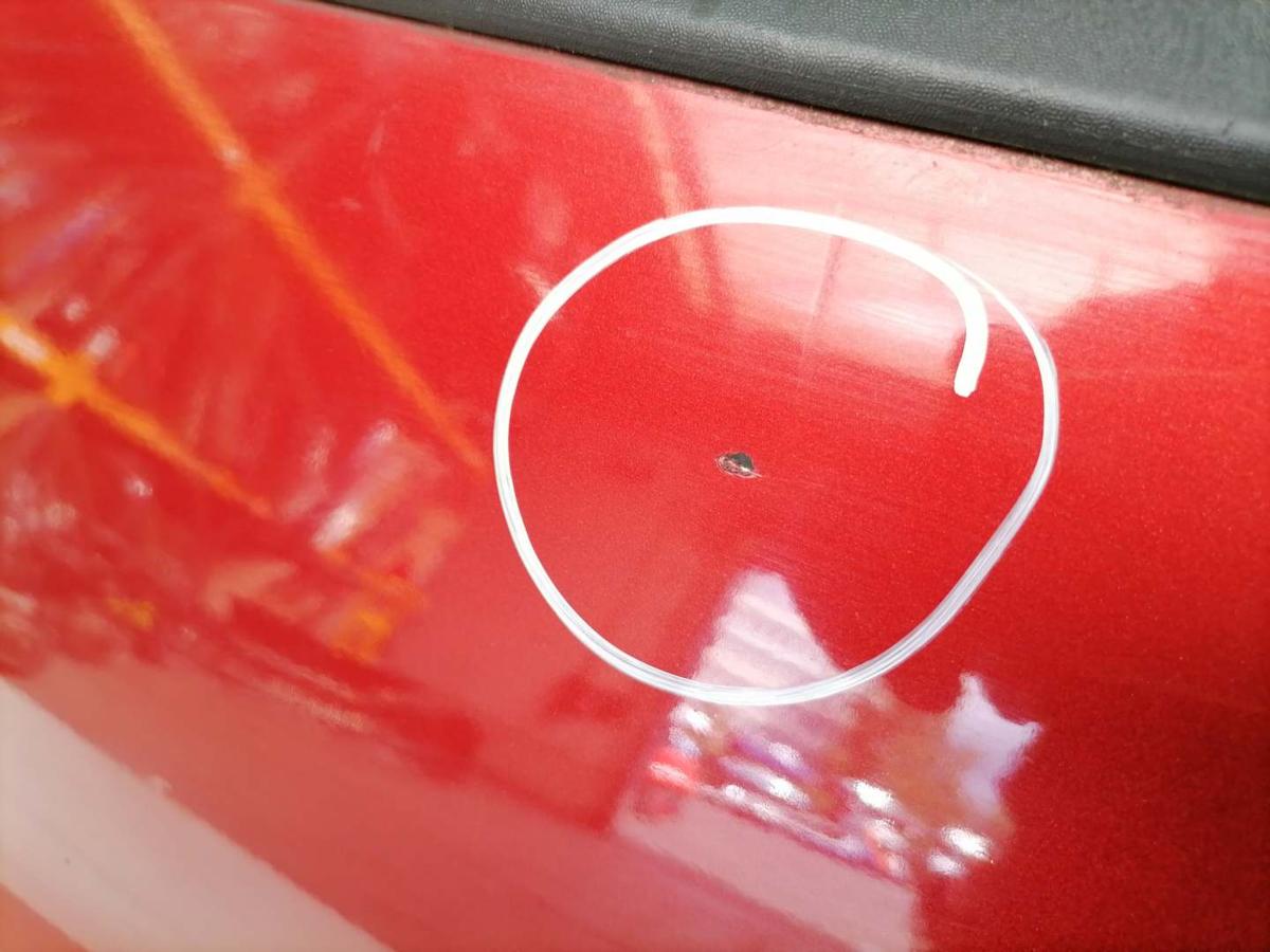 Toyota Yaris XP13 original Stoßstange Stoßfänger hinten 3N8 RED PEARL BJ14